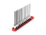 Tekton 1/4 Inch Long Hex Bit Socket Set With Rail, 11 Pieces (2-8 Mm). Fixed Price $36.00.