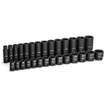 Capri Tools 1/2 In. Drive Shallow And Deep Impact Socket Set, Sae, 28-piece. Fixed Price $119.99.