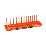 Hansen Global 1406 1/4" Dr. Metric Socket Holder Organizer Tray - Orange. Fixed Price $8.59.
