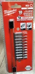 Milwaukee 10pc Sae 1/4" Dr Hex Bit Socket Set W/rail 1/16" To #48-22-9540. Fixed Price $92.99.