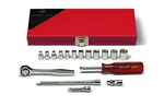 Wright Tool Metal Box 6 Point Socket Set 17 Piece 1/4" Drive Metric 221. Fixed Price $212.14.