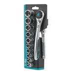 Hb 13-piece 3/8" Drive Socket Set Akm021-u 120-tooth Ratchet Handle 3 Ar. Fixed Price $45.68.