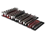 Tekton 1/4, 3/8, 1/2 Inch 12 Point Socket Set, Rails And Trays (214 Pieces). Fixed Price $675.00.