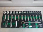 Sk 1/2" Drive Socket Set With 160-p Ratchet, 34-piece, Sae, Superkrome Finish.... Fixed Price $174.99.