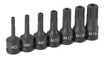 Grey Pneumatic Gre1207st 3/8" Dr 7 Pc Tamper Proof Triple Sq Driver Set. Fixed Price $152.65.