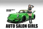 Auto Salon Girl Figure 2 American Diorama 18506 Showcasts 1:18 Scale Female 3.5". Fixed Price $14.99.