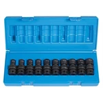 Grey Pneumatic 1610um 3/8" Drive 12 Pt Shallow Metric Swivel Impact Socket Set. Fixed Price $150.12.