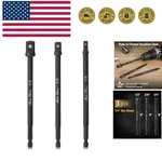 Bates- Impact Socket Adapter Set, 3 Pcs, 6-inch, 1/4", 3/8" And 1/2", Drill S.... Fixed Price $10.99.