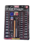 King 40 Pcs 1/4 N 3/8 Dr Socket Set Heat Treated For Uniform Hardness Maximum St. Fixed Price $19.99.