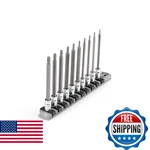 Tekton 1/4 Inch Drive Long Torx Bit Socket Set With Rail, 10-piece (t6 - T30). Fixed Price $53.05.
