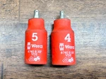 2 Wera 8740 B Vde Hex Bit Sockets, Insulated, 3/8" Drive, 4&5. Fixed Price $40.00.