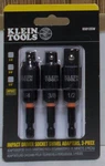 Klein Tools 65813sw Swivel Impact Driver Socket Adapter 3 Piece Set. Fixed Price $18.99.