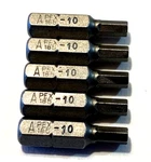 (5) Qty. Of Apex 185-10x Insert Bit Sae 1/4" Hex 9/64", 1" Pack 5. Fixed Price $8.99.