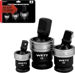 Wett 3-piece Impact Universal Joint Set, 1/2", 3/8" And 1/4" Drive Socket Swive. Fixed Price $17.48.