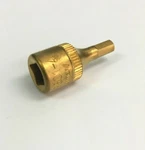 Hazet 8501-4 Socket, Hex, 4mm, 1/4" Drive, Bit 12mm Long, Overall 28mm.. Fixed Price $22.80.