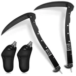 Leriton 2 Pcs Black Sharp Folding Sickle 14.6 Inch Grass Hand Knife. Fixed Price $86.88.