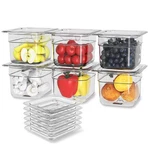 Hnedsen 6 Pack Plastic Food Pan With Lid 1/6 Size 4 Inch Deep Restaurant Clear. Fixed Price $51.61.