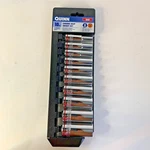 New Quinn 10pc. Chrome Deep Socket Tool Set Sae 3/8" Drive,6 Point #64215. Fixed Price $15.99.