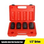 1/2" Drive Deep Spindle Axle Nut Impact Socket Set,12 Point Cr-mo, 30,32,34,36mm. Fixed Price $19.99.