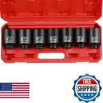 Zoyakki 1/2" Drive Deep 6-point Impact Socket Set,7 Pcs Standard Sae (1-3/4 To 1. Fixed Price $53.51.