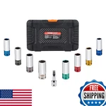Vevor 9-piece Lug Nut Impact Socket Set 1/2 Inch Drive, Metric And Sae, 6-point,. Fixed Price $56.49.