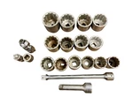 Proto Wright 12 Point Chrome Socket Set: Dr. Size 1", 19 Pcs With Extras, 2-3. Fixed Price $1189.95.