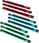 Duratech 9pcs Magnetic Socket Organizer Set 1/4" 3/8" 1/2" Dr Rail Holder. Fixed Price $49.99.