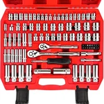 Wett 1/4" And 3/8" Drive Socket Set, 86-piece Wrench Set With Quick-re.... Fixed Price $71.55.