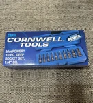 *new* Blue Power Cornwell Cbp1l 10 Pc 1/4 Dr Deep Socket Set, 6 Pt 3/16 - 9/16. Fixed Price $55.00.