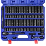 Workpro 65pc 1/2 Drive Impact Socket Sets 3/8"-1-1/4" 10-24mm Deep Shallow Kits. Fixed Price $138.99.
