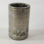 Vintage -craftsman- 1/2"dr. 12pt. 11/16" Standard Socket -vv-. Fixed Price $9.99.