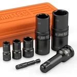 Lug Nut Impact Socket Set, Driver Flip Socket, Five Sockets With 1/4-i.... Fixed Price $22.79.