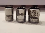 3 Pc. Snap-on Tmd Socket Set 1/4" Dr. 12 Pt. 7/16 - 9/16 Tmd14-tmd18 Dl. Fixed Price $10.00.