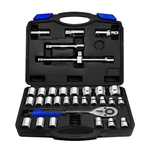 Pgroup 32pcs 1/2 Inch Drive 8mm-32mm Metric Socket Set, With Ratchet Wrench. Fixed Price $46.74.