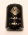 Stanley 9/16" X 3/8" Standard Socket 88-979b Black Chrome 6 Pt Free Shipping. Fixed Price $9.96.