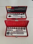 Lot 2 Stanley Professional 86-918 & 87-739 Socket Set 12 Piece 3/8" 1/2" Drive. Fixed Price $59.99.