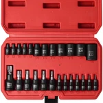 25 Piece Torx Bit And Socket Set, 13 Star Bits (t8- T60) & 12 E-torx Sockets .... Fixed Price $35.19.