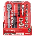 Craftsman 24pc Ratchet Socket Set 72 Tooth Low Profile Sae Kit Tools Mechanics. Fixed Price $28.95.