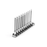 1/4 Inch Drive Long Torx Bit Socket Set With Rail, 10-piece (t6-t30). Fixed Price $39.99.