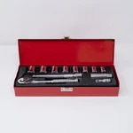 Klein Tools 65504 3/8-inch Drive Socket Wrench Set, 12-piece Set With Metal Box. Fixed Price $49.99.