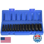 Grey Pneumatic 9714md 1/4in Deep Metric Socket Set 14 Pieces Surface Drive. Fixed Price $76.89.