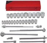 631 - 3/4inch Drive 31 Piece Metal Boxed Set 12 Point Standard Sockets. Fixed Price $2286.46.