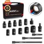 Akm Tool 1/4 Inch Drive 15pcs 1/4" Sae Magnetic Impact Socket Set, Black. Fixed Price $42.99.