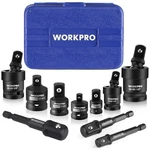 Workpro 10 Pieces Impact Socket Adapter Set With Case, Includes 10pc, Black. Fixed Price $38.76.