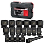 Powerbuilt 18-pc Sae Impact Socket Set, 1/2" Drive, 5" Extension, Z-drive. Fixed Price $56.83.