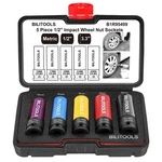 Bilitools 1/2 Inch Drive Impact Lug Nut Socket Set, 15 17 19 21 22 Mm Nonmarr.... Fixed Price $55.97.