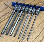 Matco Tools Extra Long Socket 3/8" Allen Key Hex Ball Bit Driver Set Lot. Fixed Price $184.00.