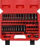 Mayouko 55pcs 1/4" Drive Master Impact Socket Set,metric/sae, Deep/shallow, Cr-v. Fixed Price $47.97.
