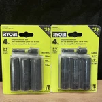 Bundle Of Ryobi Sae & Metric 3/8 4 Piece Impact Socket Set. Fixed Price $18.00.