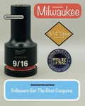 Milwaukee 49-66-6332 9/16" Shockwave Impact Duty 3/4" Drive Deep Socket. Fixed Price $23.74.